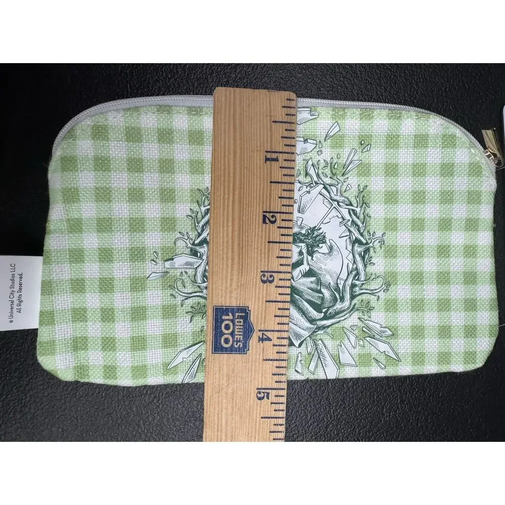 NWT Wicked X Katie Kime Gingham Plaid Yoobi Zip Around Soft Pencil Case